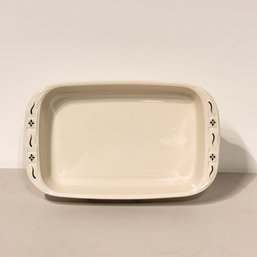 Longaberger Woven Traditions Green  Large Rectangle Baker