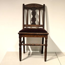 Antique Chair With Needlepoint Seat