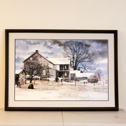 Farmhouse Watercolor Print Large