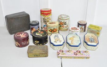 Vintage Advertising Tin Box Collection Large Lot