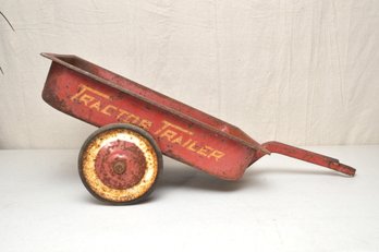 Vintage Tricycle Or Pedal Car Wagon Tractor Trailer