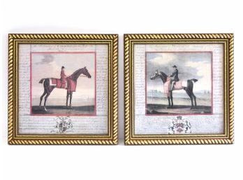 Horse And Rider Equestrian, Horse Prints , Pair, Framed Prints