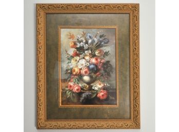 Large Gold Framed Floral Print