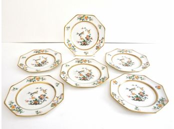 Johnson Bros English China Octagonal Dishes With Oriental Bird