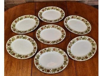 Ridgeway Fiesta Oval Ironstone Plates Set Of Seven