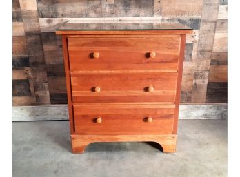 Solid Cherry Three Drawer Chest