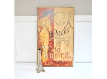 Weekend In Paris Print And Eiffel Tower Bottle
