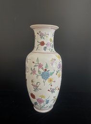 Chinese Floral & Butterfly Porcelain Vase