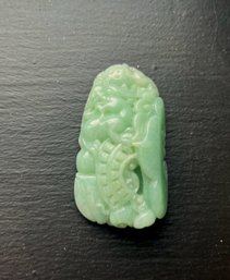 Chinese Jadeite Carved Pendant With Identification Certificate