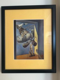Salvador Dal Surrealist Nude Figure   Art Print, Framed