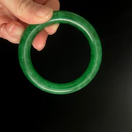 Green Jade Bangle Bracelet