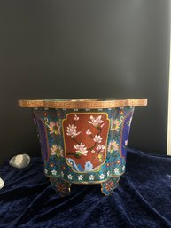 Cloisonn Planter / Cachepot (Tripod)