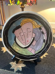 Vintage Sandra Magsamen Plate Studio Pottery Handmade Signed