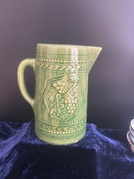 Vintage Green McCoy Pottery Pitcher - 1930s