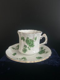 Royal Albert Lucky Shamrock Bone China Teacup & Saucer  England