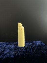 Chinese Carved Stone Seal With Foo Dog