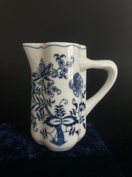 BLUE DANUBE Tall Creamer Or Pitcher 5 1/2 Tall Blue White