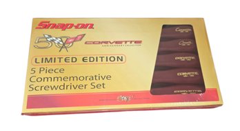 Brand New- Limited-edition Snap-on 50th Anniversary Corvette 5-Piece Commemorative Screwdriver Set