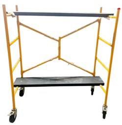 Yellow Rolling Nu-Wave SU-4 4 Ft. Step-Up Mobile Work Stand