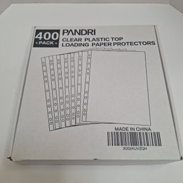 Pandri Clear Plastic Paper Protectors