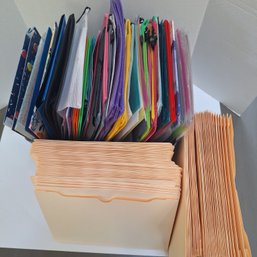 Notebooks And File Folders Lot