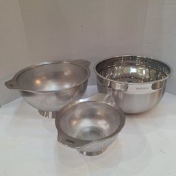 Stainless Mixing Bowl & Strainers