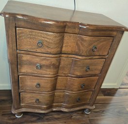 Wooden Bow Front Chest Of Drawers
