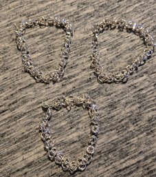 3 Silver Bracelets Marked 925