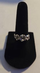 Floral Design Ring Marked 925