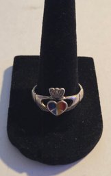 Claddagh Sterling Silver Ring Marked 925