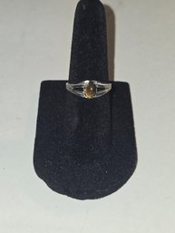 Sterling Silver Ring With A Tigers Eye Gem