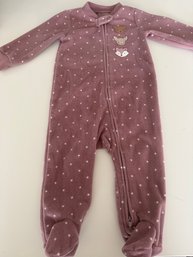 Carters 9 Months Fleece Baby Sleeper With Two Way Zipper