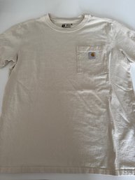 Carhartt Womens M (8-10) Short Sleeve Shirt  - Cream