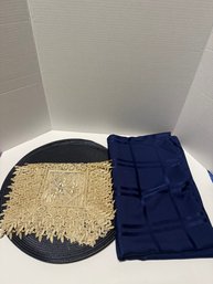 Blue & Gold Table Cloths