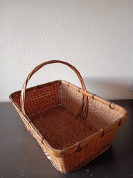 Wicker Basket With Handle