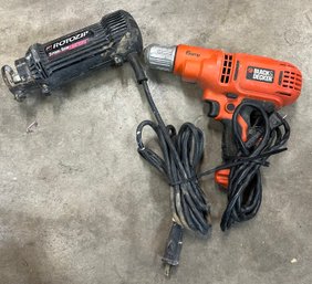 Corded Drill And Spiral Saw