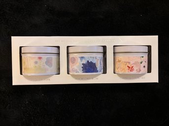 Set Of Floral Candles 2.5oz New Gift Set