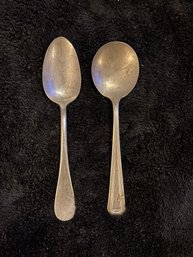 Vintage WMA Rogers Nickel Silver Plated Spoons X2