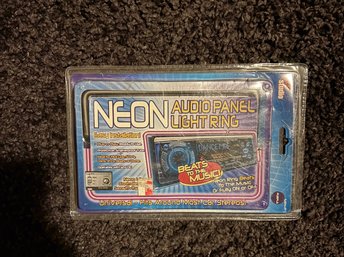 Neon Audio Panel Light Ring Purple