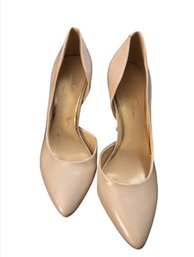 Jessica Simpson Prizma D'Orsay Pump In A Synthetic Patent Leather Upper. Size 8.5