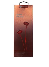 Moyue Wired Headphones. New In Box. Red