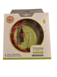 High Speed Charger & Data Transfer Cable. New. Red