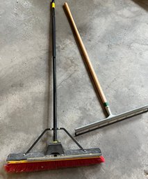 Push Broom And Squeegee