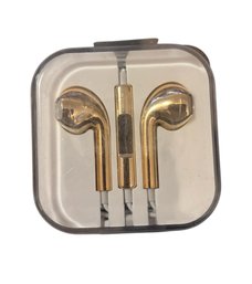 Headphones In A Gold Color Variant. New