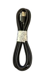 Black Braided USB 2.0 Type-A To Micro-USB Cable.