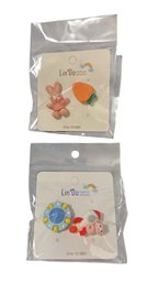 Lin'Do Fashion Jewelry 2 Sets Of Earrings Made With Silver 925 Needles