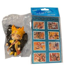 Package Of Dragon Ball/Dragon Ball Z Stickers & Bandai Chibi Masters Naruto Uzumaki Anime Figure In Sage Mode