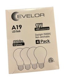 4-pack Of  Evelor A19 LED Light Bulbs