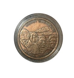Bronze Token Or Medal Commemorating The Mount Rushmore National Memorial