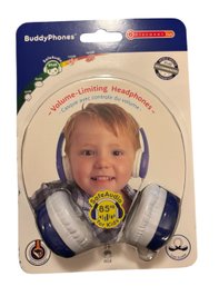 A Pair Of Onanoff BuddyPhones Explore Volume-limiting Headphones For Kids.